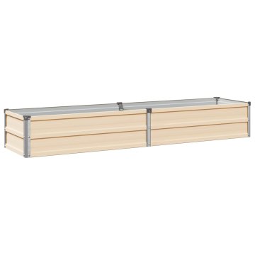 Vidaxl Povišana vrtna gredica Slonokoščena 160 x 40 x 24 cm