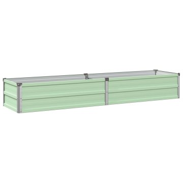 Vidaxl Povišana vrtna gredica Pastelno zelena 160 x 40 x 24 cm