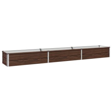 Vidaxl Povišana vrtna gredica črn oreh 240 x 40 x 24 cm