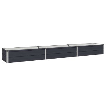 Vidaxl Povišana vrtna gredica Antracit 240 x 40 x 24 cm