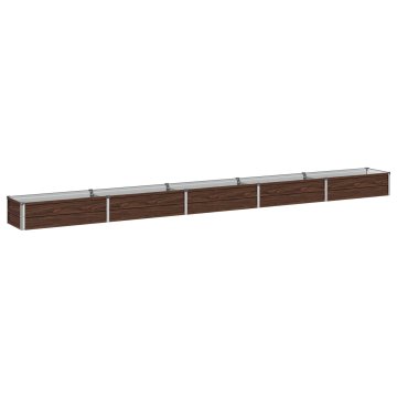 Vidaxl Povišana vrtna gredica črn oreh 400 x 40 x 24 cm