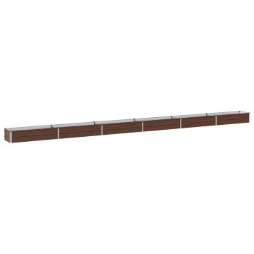 Vidaxl Povišana vrtna gredica črn oreh 600 x 40 x 24 cm
