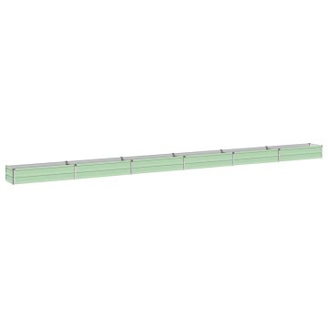 Vidaxl Povišana vrtna gredica Pastelno zelena 600 x 40 x 24 cm