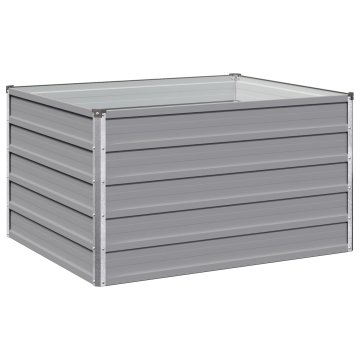 Vidaxl Povišana vrtna gredica Siva 100 x 80 x 55 cm Pocinkano jeklo