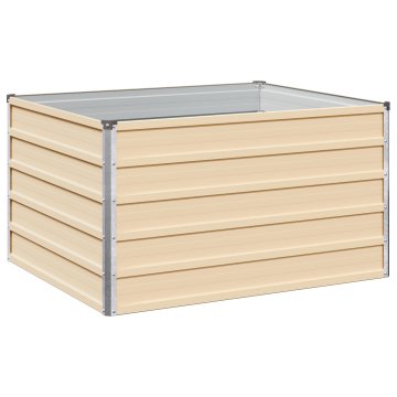 Vidaxl Povišana vrtna gredica Slonokoščena 100 x 80 x 55 cm