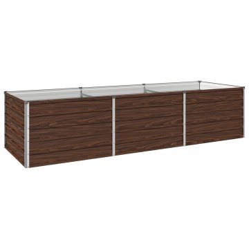 Vidaxl Povišana vrtna gredica črn oreh 242 x 80 x 55 cm