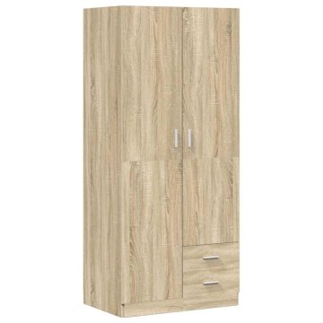 Vidaxl Garderobna omara 80x52x180 cm iverna plošča