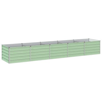Vidaxl Povišana vrtna gredica Pastelno zelena 400 x 80 x 55 cm