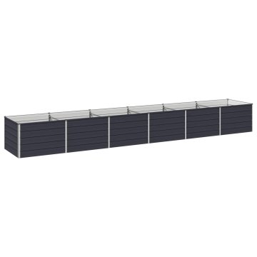 Vidaxl Povišana vrtna gredica Antracit 480 x 80 x 55 cm