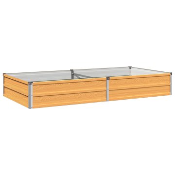 Vidaxl Povišana vrtna gredica Naravna barva lesa 160 x 80 x 24 cm