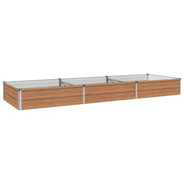 Vidaxl Povišana vrtna gredica Lesno rjava 240 x 80 x 24 cm