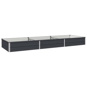 Vidaxl Povišana vrtna gredica Antracit 240 x 80 x 24 cm