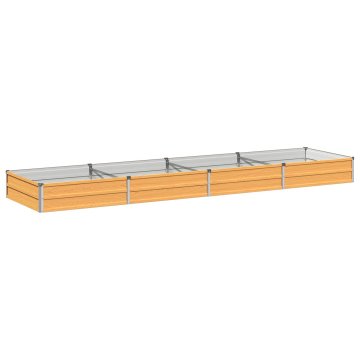 Vidaxl Povišana vrtna gredica Naravna barva lesa 320 x 80 x 24 cm