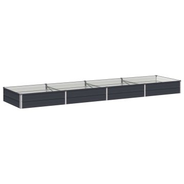 Vidaxl Povišana vrtna gredica Antracit 320 x 80 x 24 cm