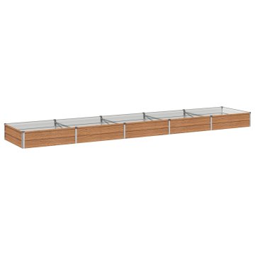 Vidaxl Povišana vrtna gredica Lesno rjava 400 x 80 x 24 cm
