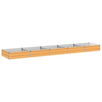Vidaxl Povišana vrtna gredica Naravna barva lesa 400 x 80 x 24 cm