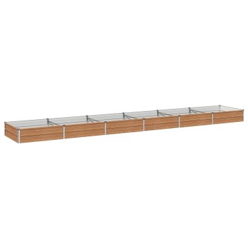 Vidaxl Povišana vrtna gredica Lesno rjava 480 x 80 x 24 cm