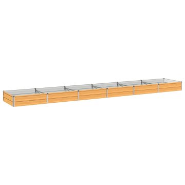 Vidaxl Povišana vrtna gredica Naravna barva lesa 480 x 80 x 24 cm