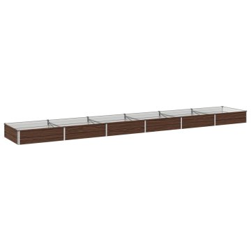 Vidaxl Povišana vrtna gredica Črni oreh 480 x 80 x 24 cm