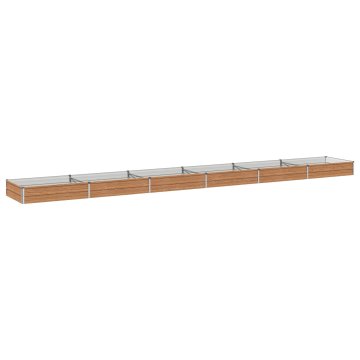Vidaxl Povišana vrtna gredica Lesno rjava 600 x 80 x 24 cm