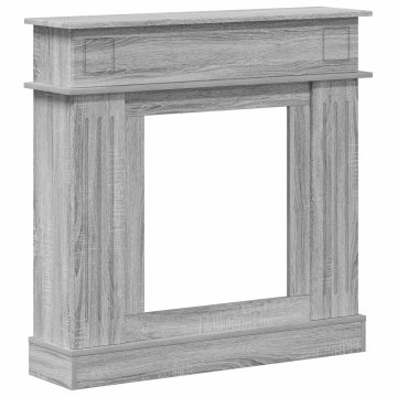 Vidaxl Okvir kamina Siva Sonoma 102 x 26 x 100 cm Inženirski les
