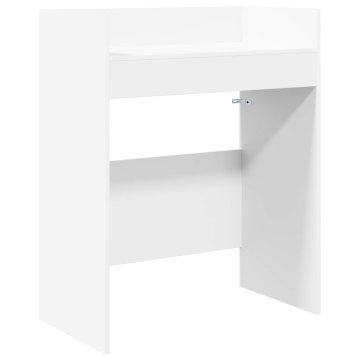 Vidaxl DJ miza Bela 82 x 45 x 102 cm Inženirski les