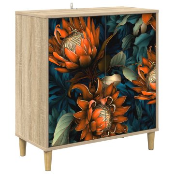 Vidaxl Strani šal LOCHEM Sonoma 69 x 33 x 75 cm Inženirski les