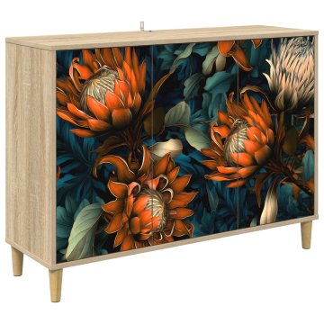 Vidaxl Strani šal LOCHEM Sonoma 102 x 33 x 75 cm Inženirski les