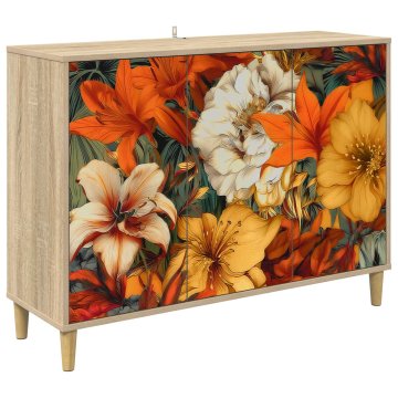 Vidaxl Strani šal GENNEP Sonoma 102 x 33 x 75 cm Inženirski les
