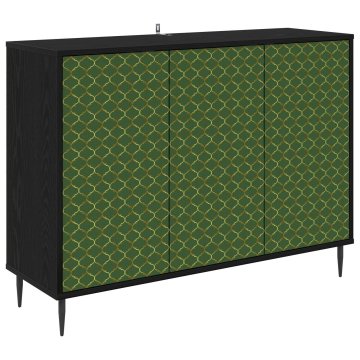 Vidaxl Strani šal GELEEN Črni hrast 102 x 33 x 76 cm Inženirski les