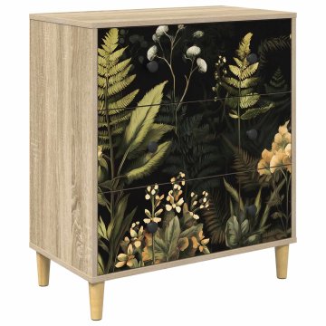 Vidaxl Predalni šafka RHENEN Tisk tropskega gozda 66 x 36,5 x 75 cm