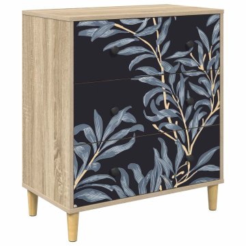 Vidaxl Predalni šafka DOKKUM Modri prtnik 66 x 36,5 x 75 cm Sonoma
