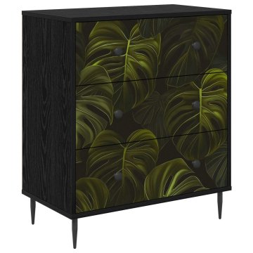 Vidaxl Predalni šafka ELBURG Tisk na palmovi listi 66 x 36,5 x 76 cm