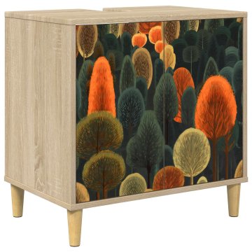 Vidaxl Kopalniška omarica ZAANDAM Sonoma 60 x 40 x 60 cm
