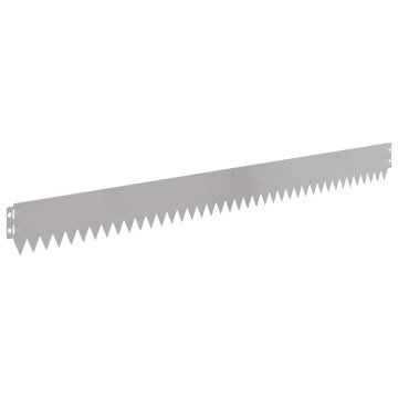 Vidaxl Robovi trave 10 kos 103 x 10 cm Stainless Steel Srebrna
