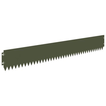 Vidaxl Robovi trave 30 kos 103 x 15 cm Steel Olivno zelena