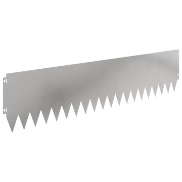 Vidaxl Robovi trave 20 kos 103 x 25 cm Stainless Steel Srebrna