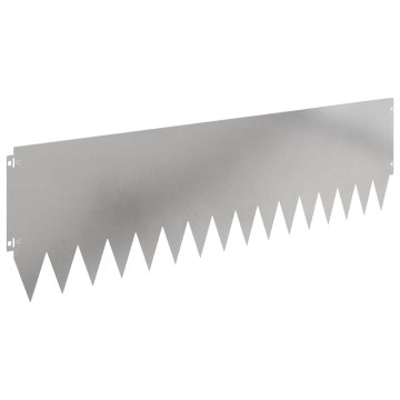 Vidaxl Robovi trave 10 kos 103 x 30 cm Stainless Steel Srebrna