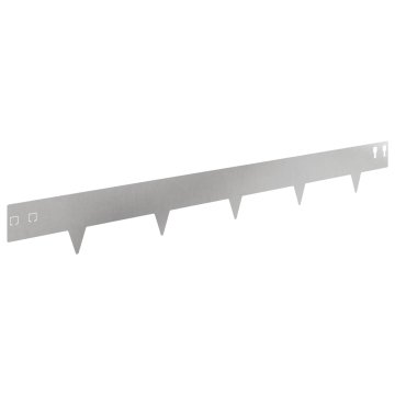 Vidaxl Robovi trave 30 kos 100 x 12 cm Stainless Steel Srebrna