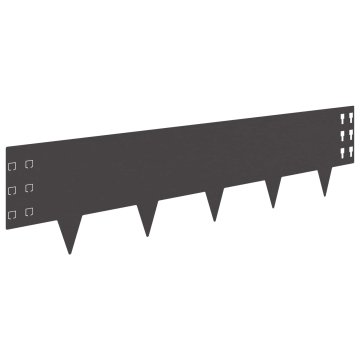 Vidaxl Robovi trave 30 kos 100 x 25 cm Steel Črna