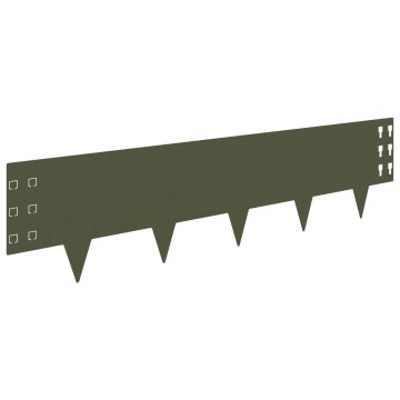 Vidaxl Robovi trave 20 kos 100 x 25 cm Steel Olivno zelena