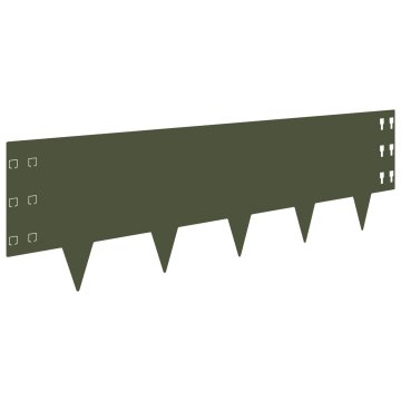 Vidaxl Robovi trave 30 kos 100 x 30 cm Steel Olivno zelena