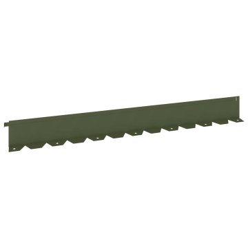 Vidaxl Robovi trave 20 kos 102 x 10 x 4 cm Steel Olivno zelena