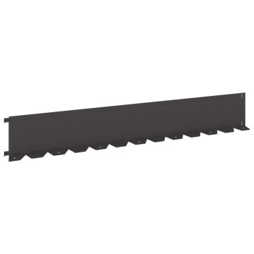 Vidaxl Robovi trave 30 kos 102 x 15 x 4 cm Steel Črna