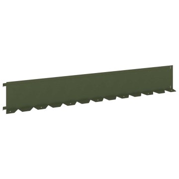 Vidaxl Robovi trave 20 kos 102 x 15 x 4 cm Steel Olivno zelena