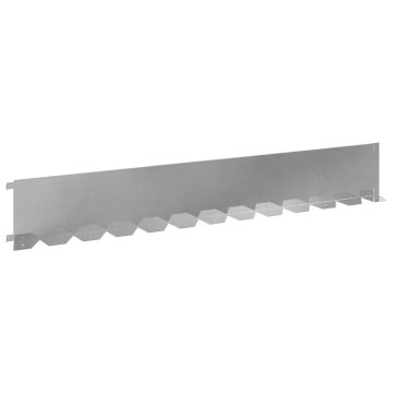Vidaxl Robovi trave 20 kos 102 x 15 x 4 cm Stainless Steel Srebrna