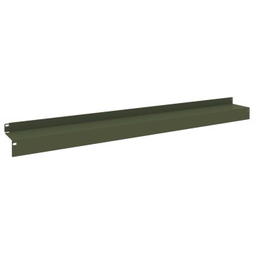 Vidaxl Robovi trave 30 kos 100 x 10 x 8 cm Jeklo Olivno zelena