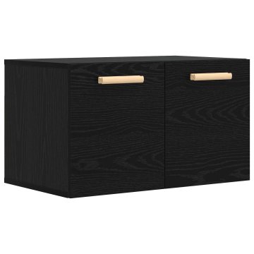 Vidaxl Omarica na steni 60 x 36,5 x 35 cm Inženirski les Črni hrast
