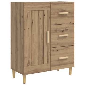 Vidaxl Strani šal Artisan hrast 69,5 x 34 x 90 cm Inženirski les