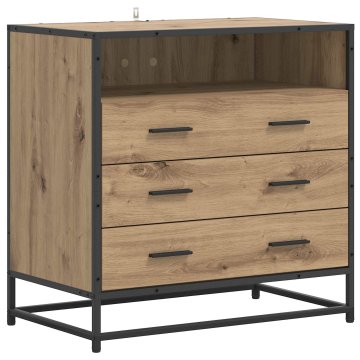 Vidaxl Predalna omara 3-Predal Artisan hrast 70 x 41 x 70 cm